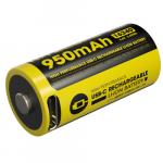 Batterie Nitecore NL169R rechargeable USB-C  950mAh 3.6V protégée Li-ion - RCR123
