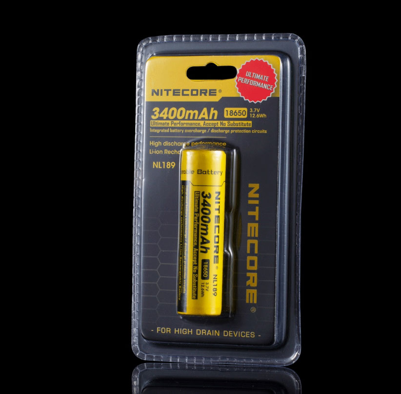 Batterie Nitecore NL1834 18650 - 3400mAh 3.7V protégée Li-ion