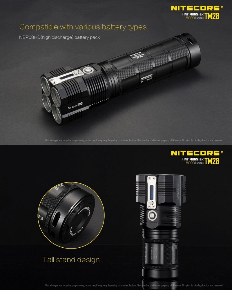 Lampe Torche Nitecore rechargeable TM28 6000Lumens ultra puissante