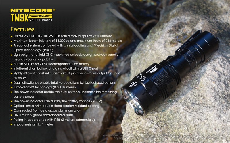 Lampe Tactique Tiny Monster 9K - 9800 Lumens