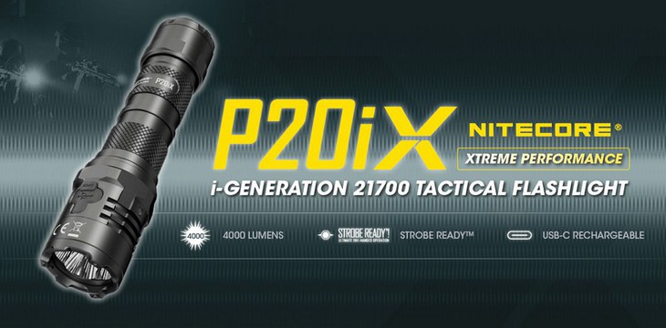 Lampe Tectique Nitecore P20iX - 4000 Lumens - Rechargeable - Batterie 21700 5000mAh