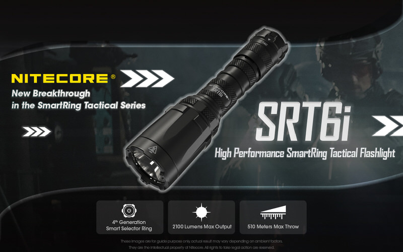 Lampe Nitecore SRT6i - 2100 Lumens - Rechargeable