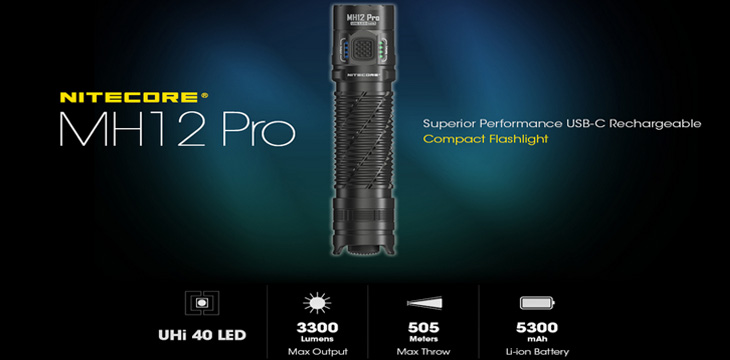 Lampe Torche Nitecore MH12PRO  3300 Lumens