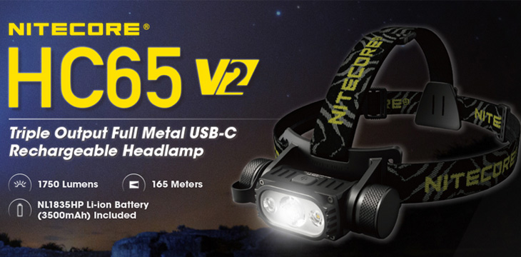 Lampe frontale Nitecore HC65 V2 - 1750 Lumens