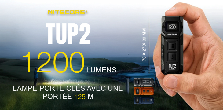 Lampe Nitecore TUP2 compacte  1200 Lumens