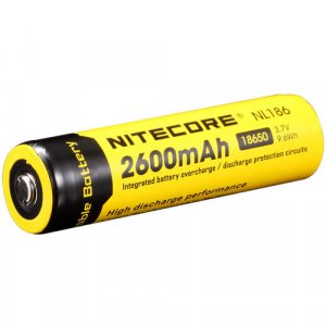 Batterie Nitecore NL1826 18650 - 2600mAh 3.7V protégée Li-ion