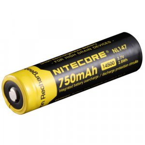Batterie Nitecore NL1485 14500 - 850mAh 3.7V protégée Li-ion